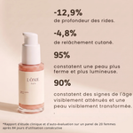 Complexe de peptides pour la fermeté de la peau
Acide hyaluronique hydratant et repulpant
Extrait de Ginkgo Biloba antioxydant
Huiles de fraise et myrtille riches en antioxydants
Aloe vera apaisant et hydratant